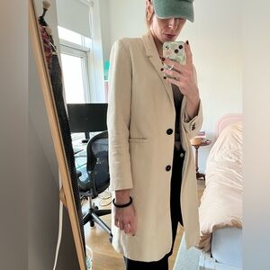 Chic beige coat from France, size 38